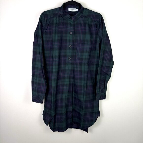Harshman Women's Tilda Tunic Dress S Plaid Fall Tartan Cotton NWT Long Sleeve - Picture 4 of 9